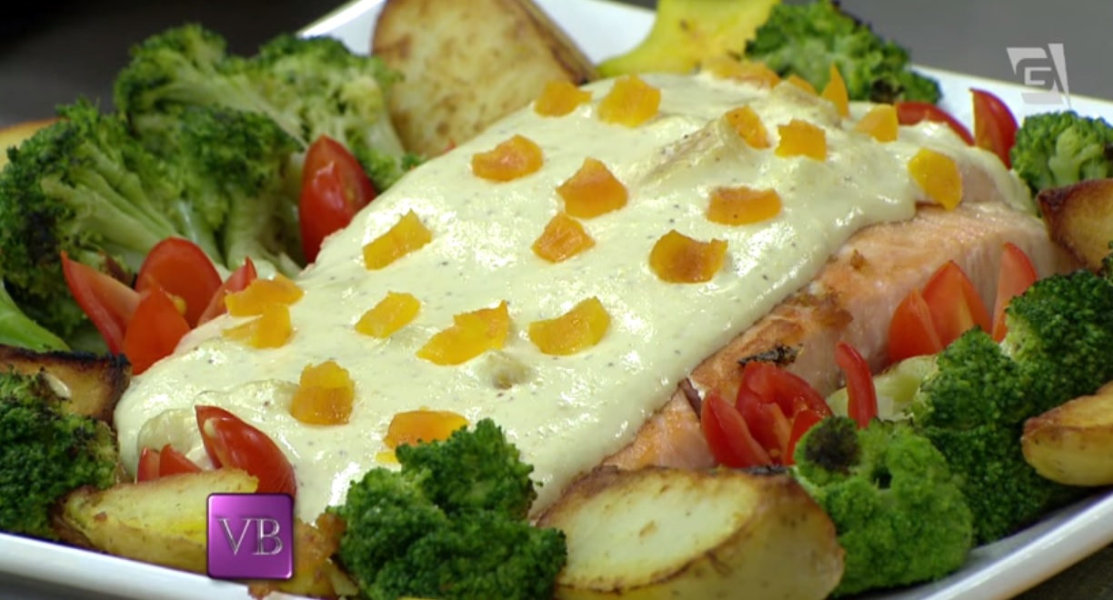 Salmão ao molho de mostarda e mel