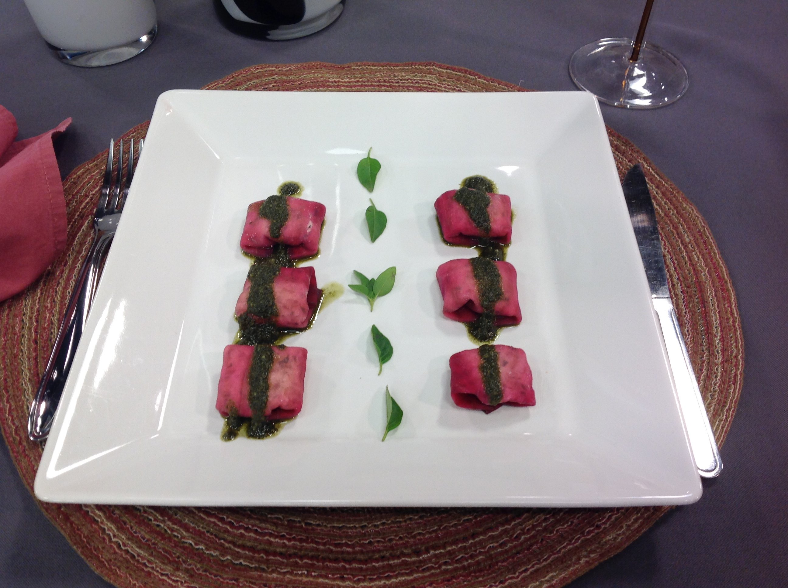 Raviolli de Beterraba