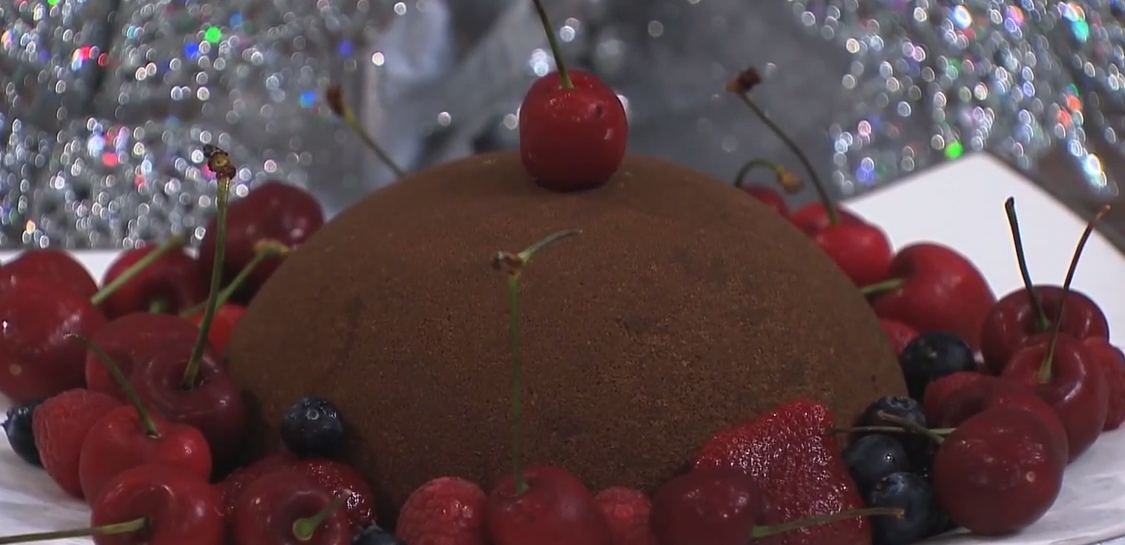 Bolo com sorvete de iogurte