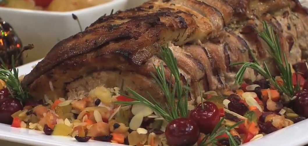 Manta de porco recheada