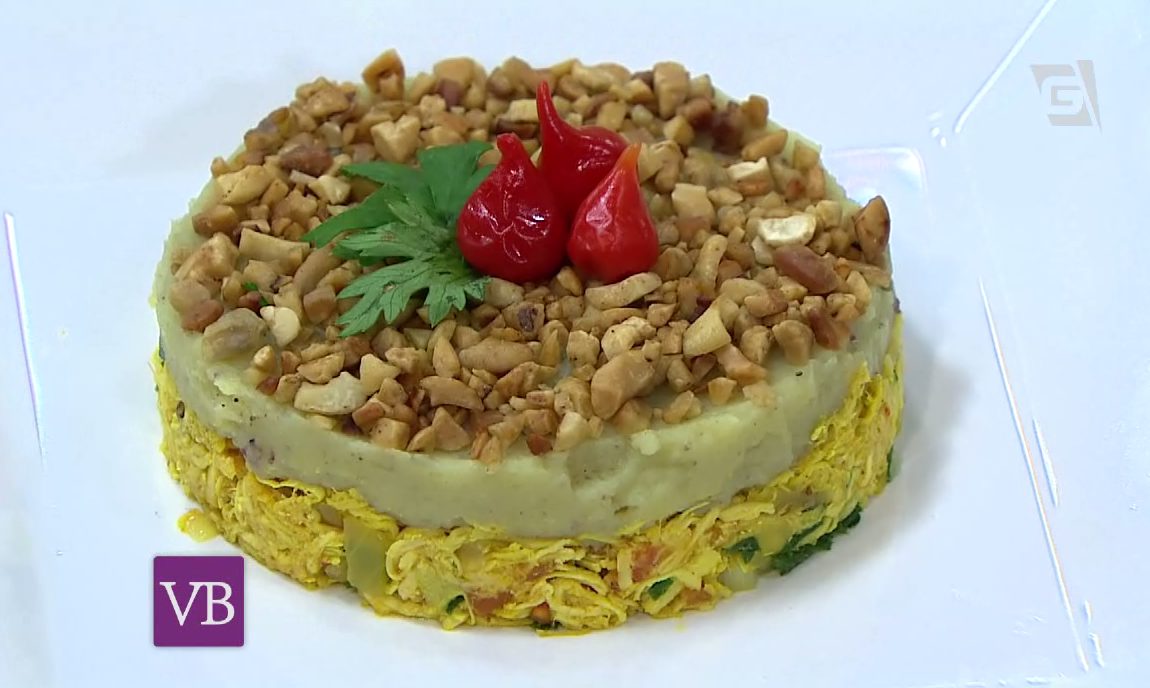 Escondidinho de frango com batata doce