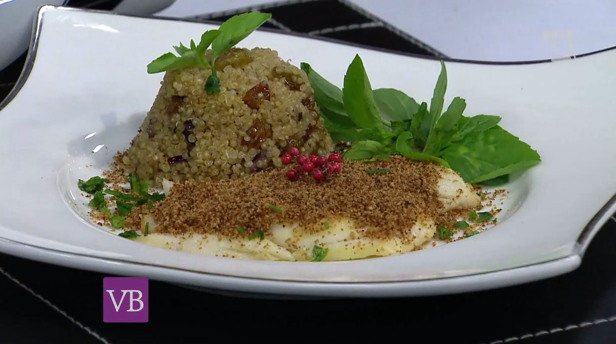 Filé de dourado e arroz com brócolis