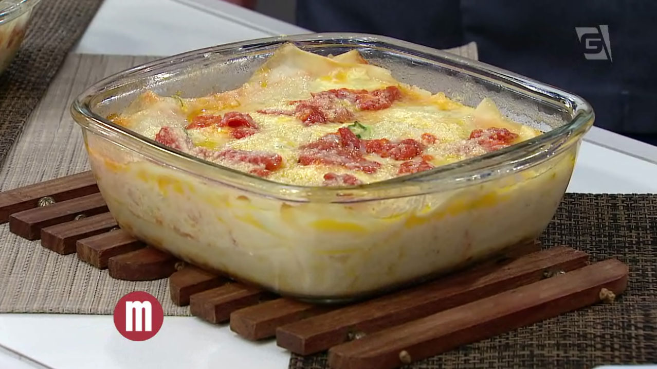 Lasanha três queijos