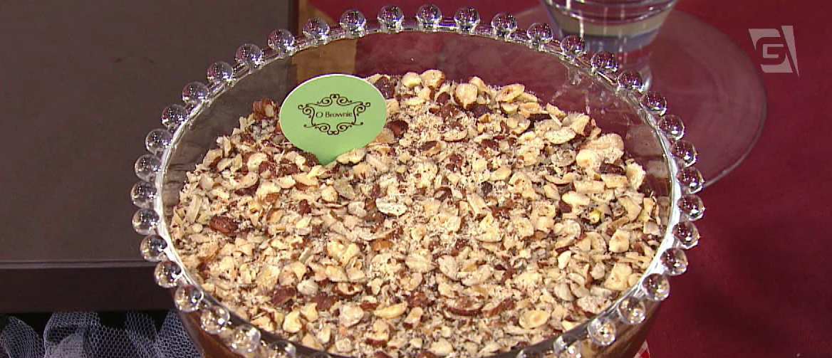 Brownie natalino de avelã