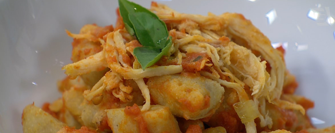 Nhoque batata doce com farinha de linhaça