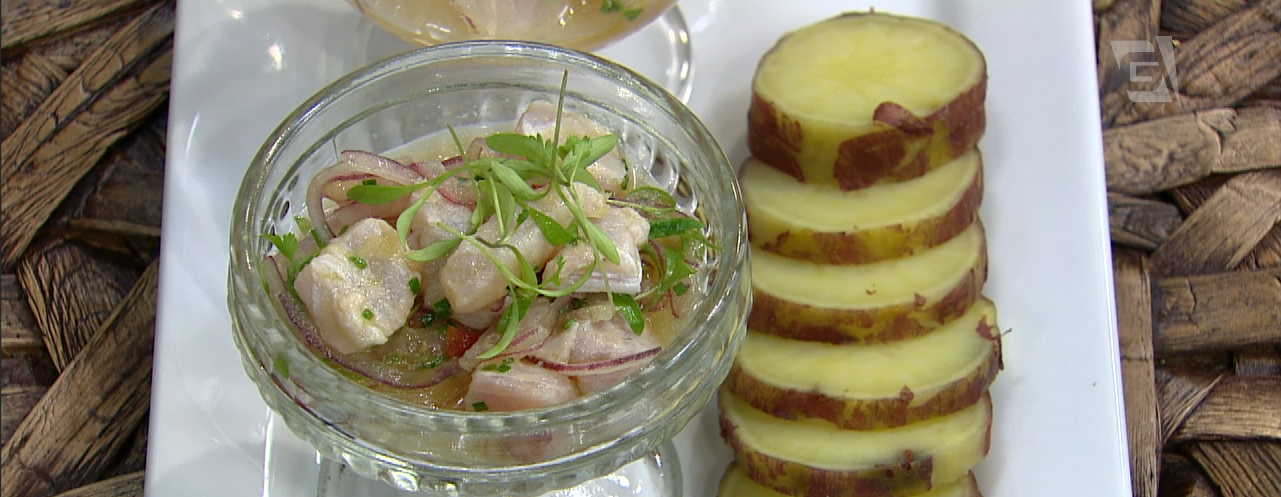 Ceviche de peixe e Ceviche Vegetariano