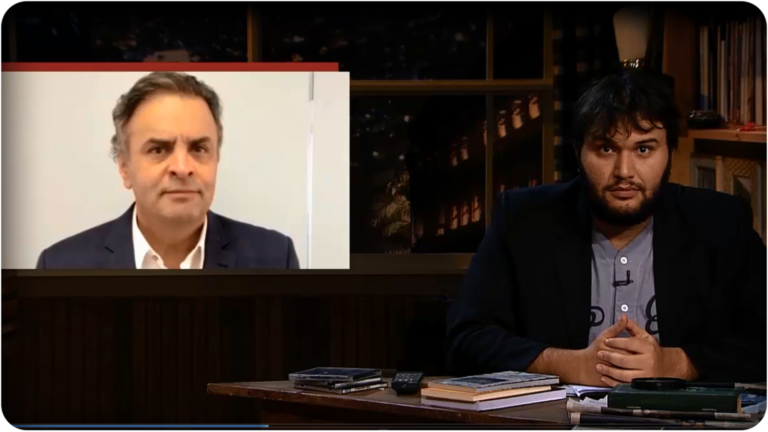 Aécio Neves Tranquilão e a Justiça precisando de um cão guia...