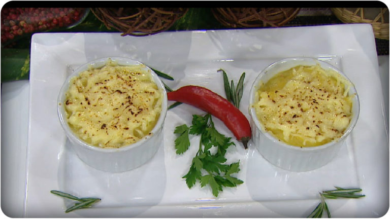 Escondidinho Fit de mandioquinha com palmito