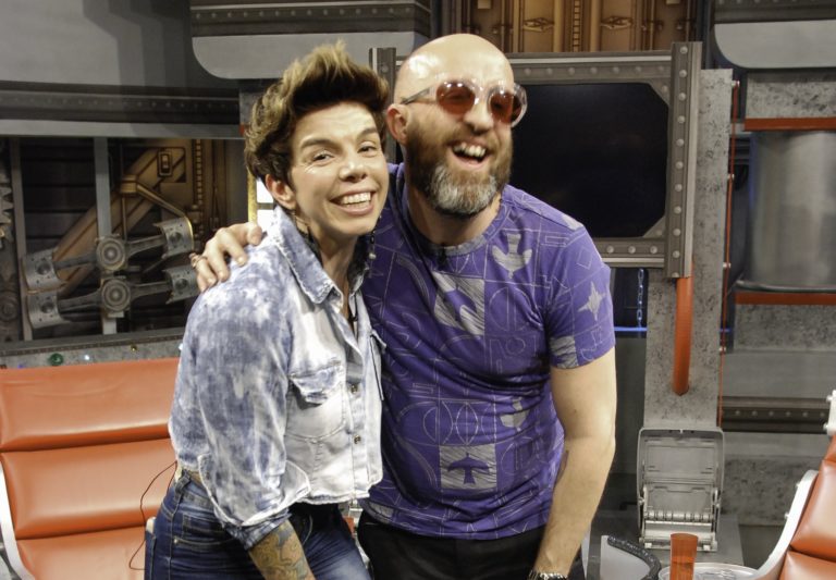 Fabrício Carpinejar recebe Penélope Nova