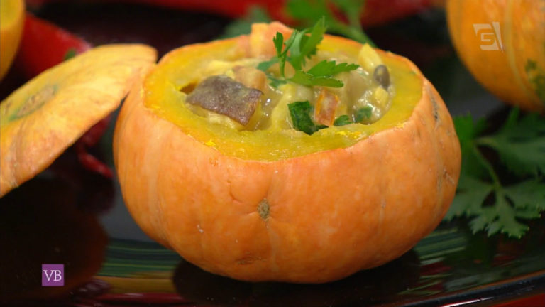 Cogumelos na mini moranga