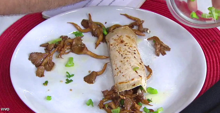Wrap de cogumelos