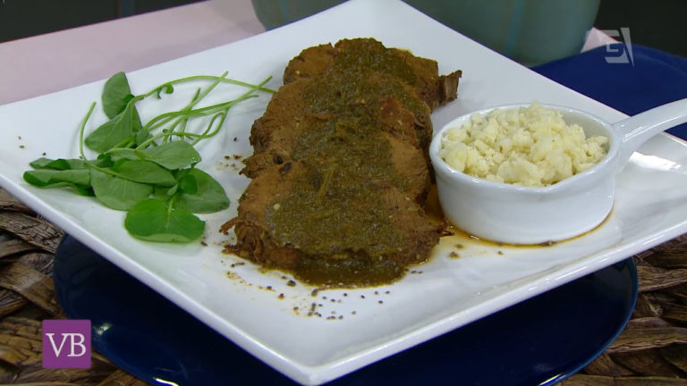 Carne ao molho de agrião