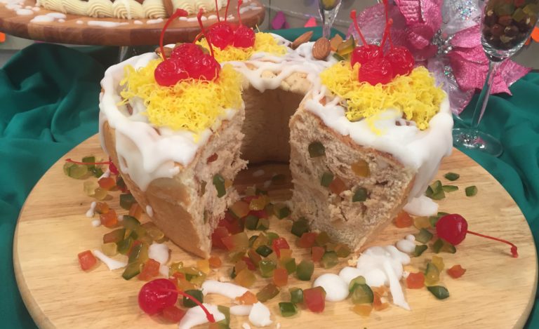 Rosca de ricota e doce de leite