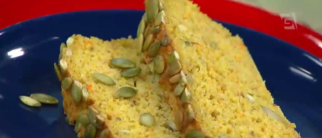 Pão de cenoura com sementes de abóbora