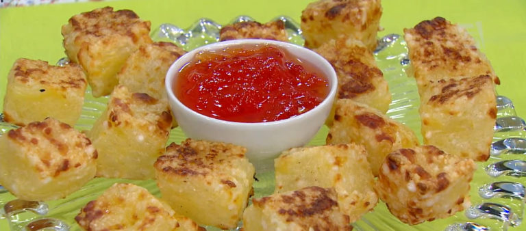 Dadinhos de tapioca + Pizza de tapioca