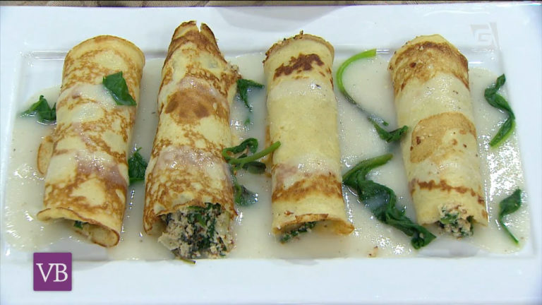 Panqueca de espinafre + Molho de inhame