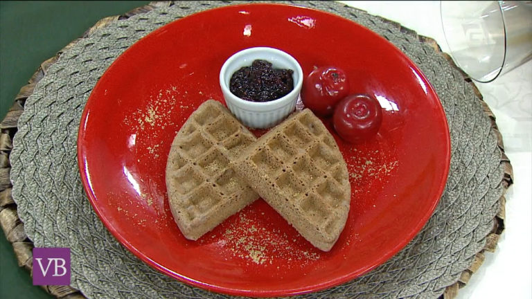 Waffle de baunilha low carb