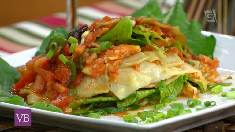 Lasanha verde vegetariana