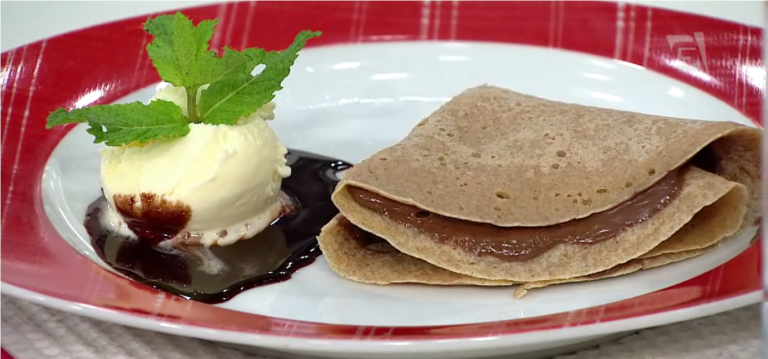 Crepe doce com sorvete