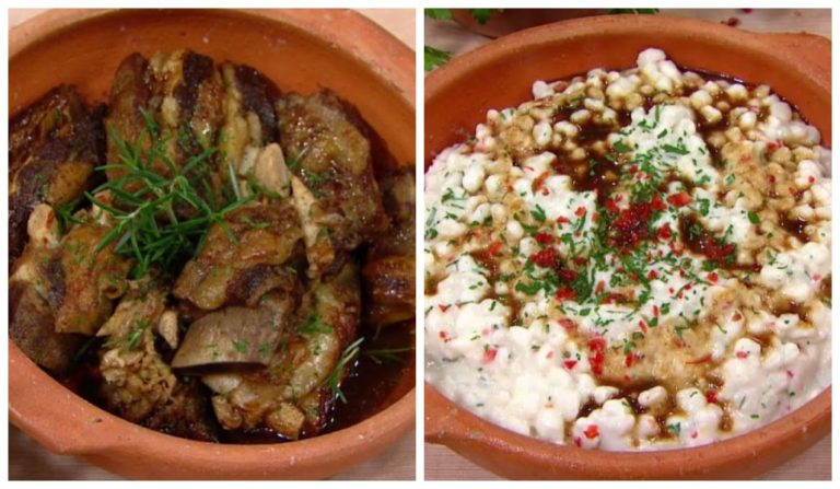 Costela confitada com Canjica salgada