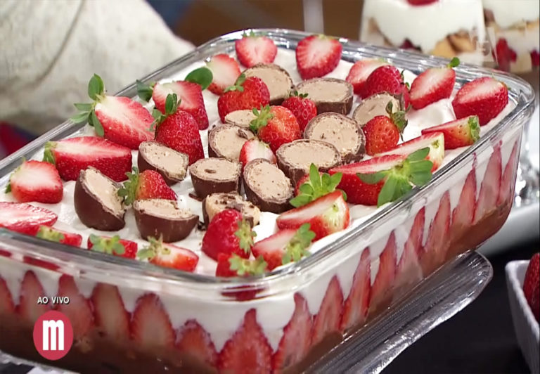 Bombom cremoso de morango