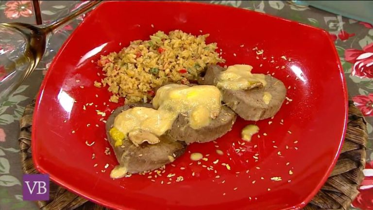 Carne de lagarto com arroz cremoso