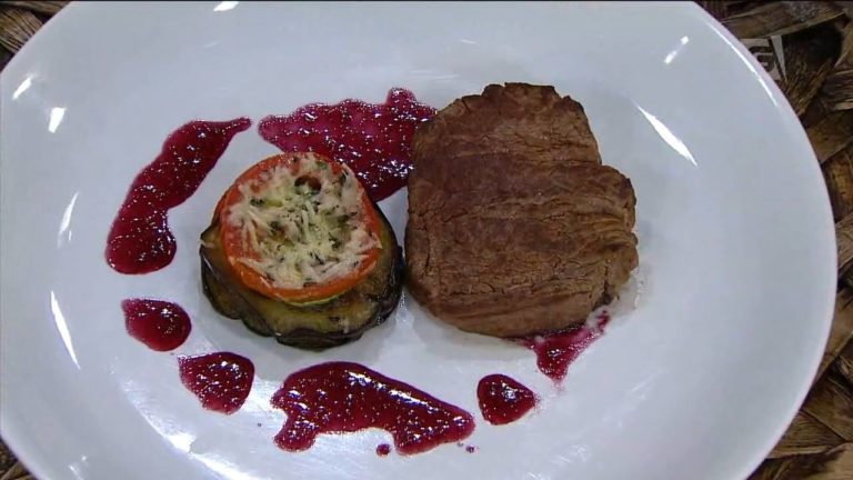Filé mignon com ratatouille