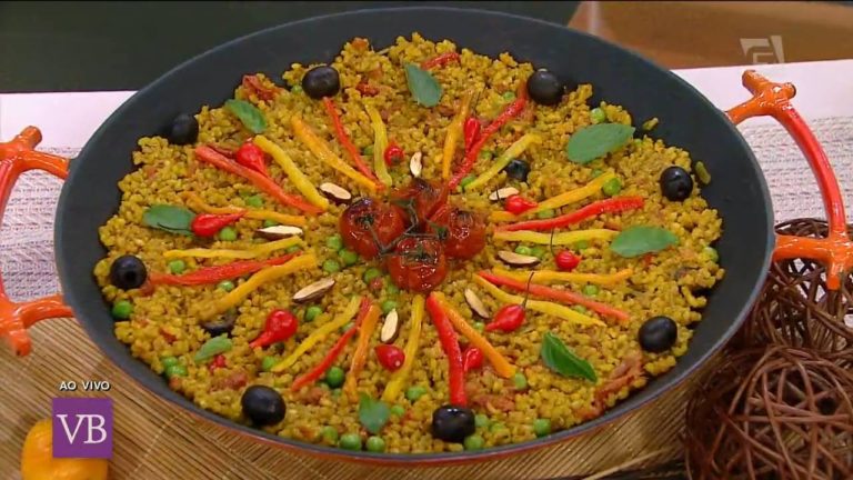 Paella vegetariana de legumes