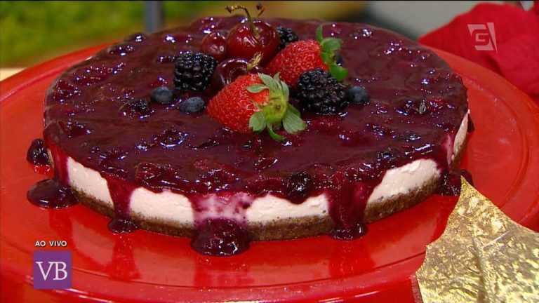 Cheescake saudável de Natal