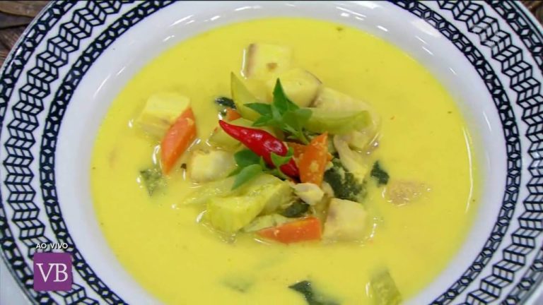 Peixe Branco ao curry com vegetais