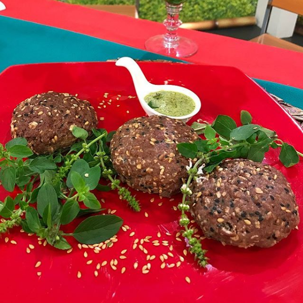 Polpettone recheado ao pesto