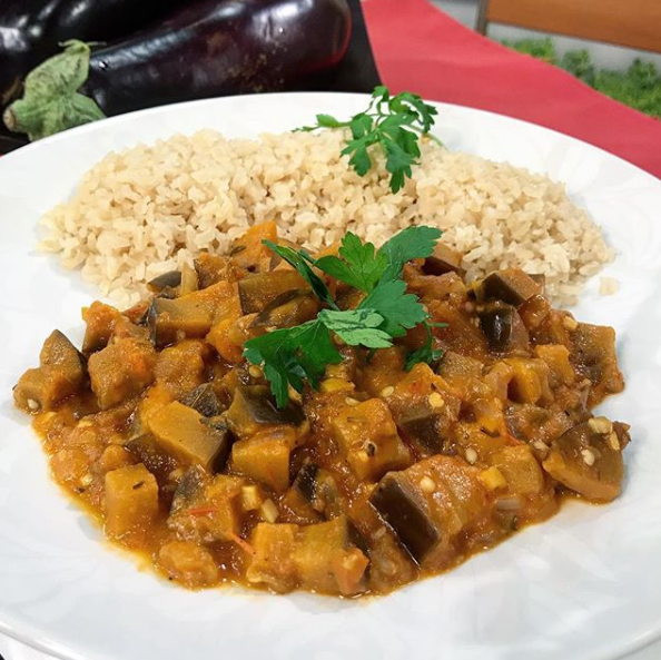 Estrogonofe de berinjela