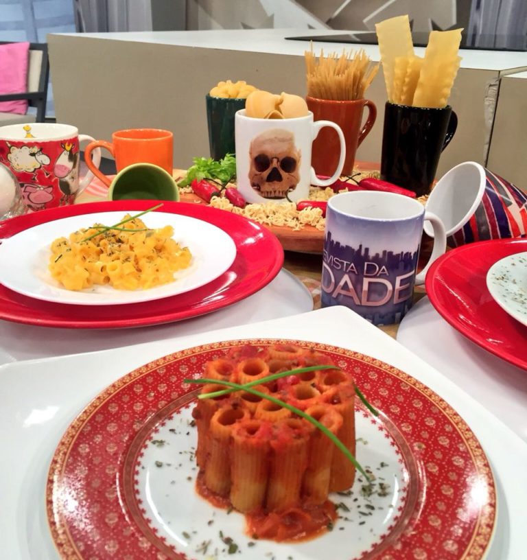 Rigatone e Quindim na caneca