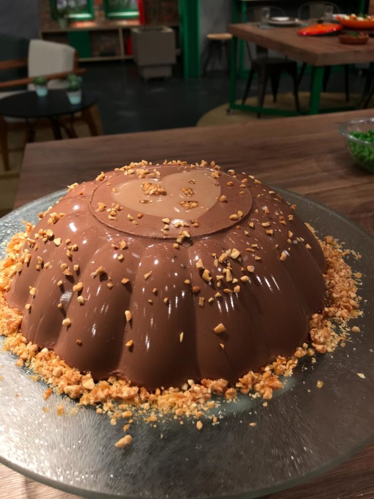 Pudim de creme de amendoim