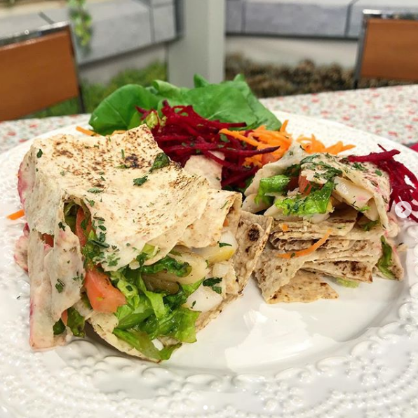 Burritos saudáveis de pescada