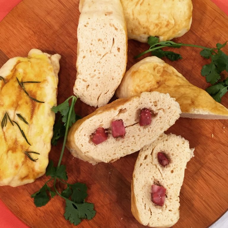 Pão Recheado no Micro-Ondas