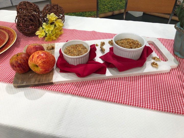 Crumble de maçã low carb