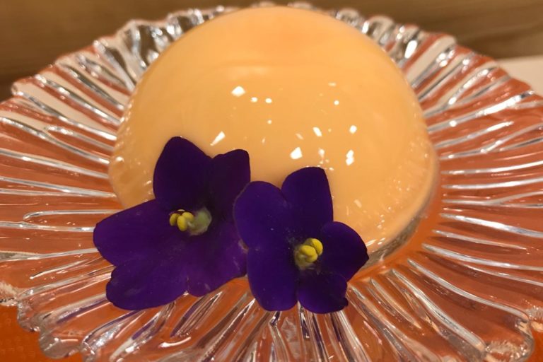 Entremet de laranja e maracujá