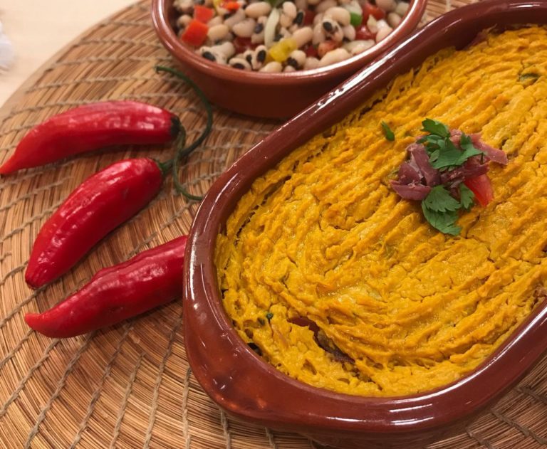 Escondidinho de Abóbora com carne seca