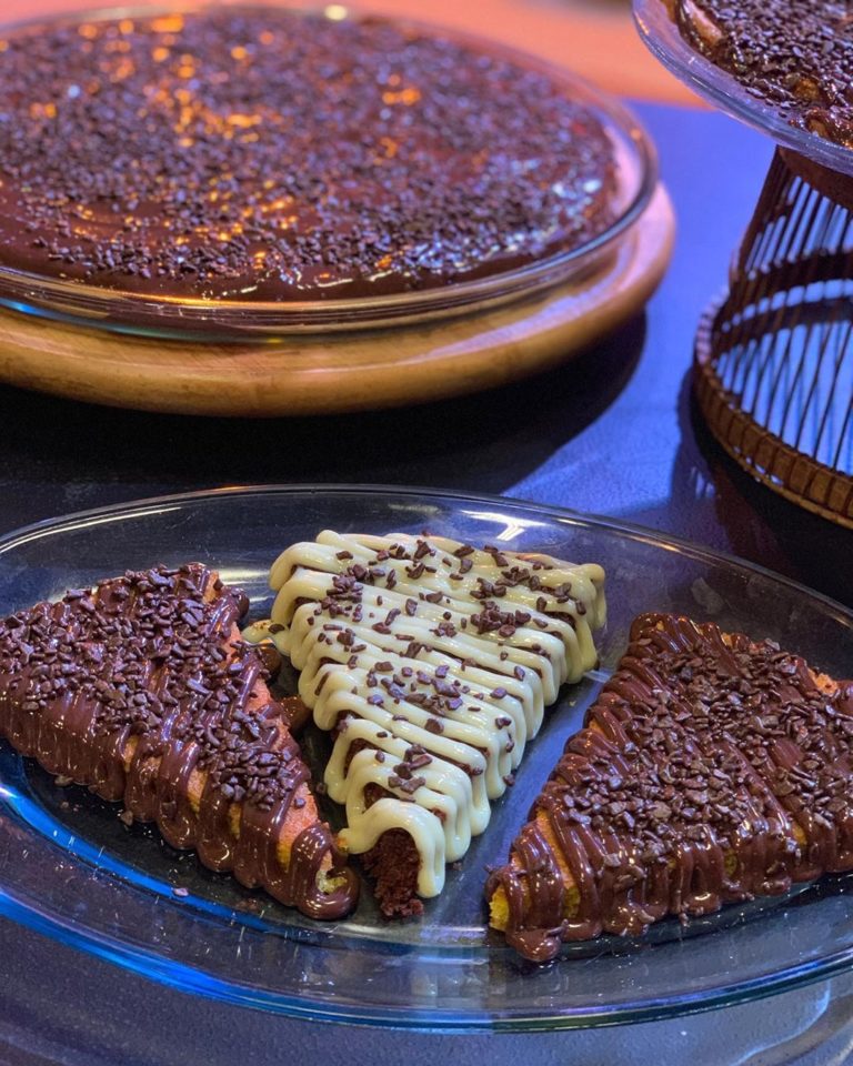 Pizza de bolo de cenoura