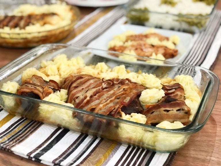 Paleta assada com bacon