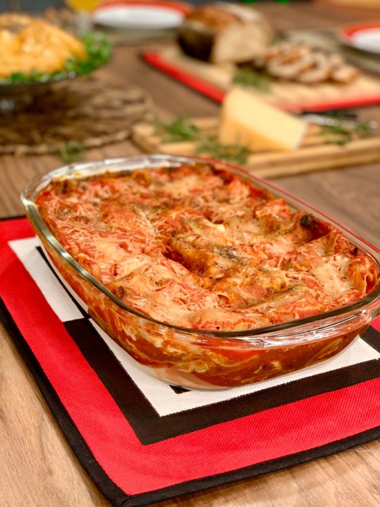 Lasanha de ragu de músculo