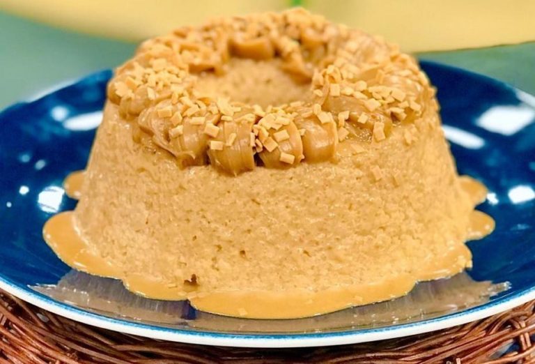 Pudim de tapioca de doce de leite