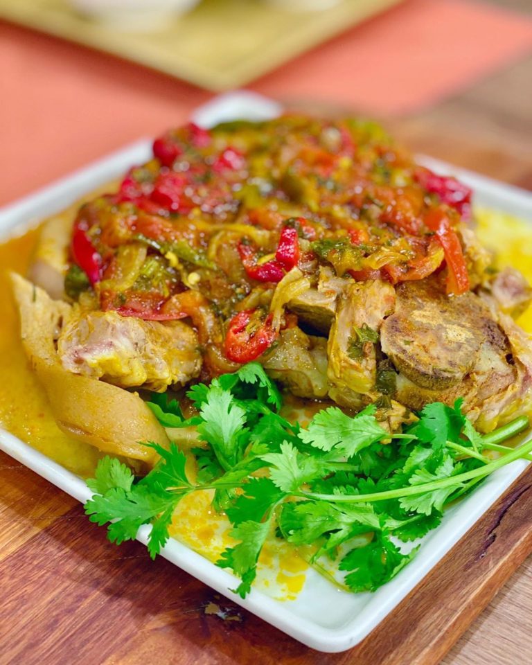 Pernil na panela de pressão