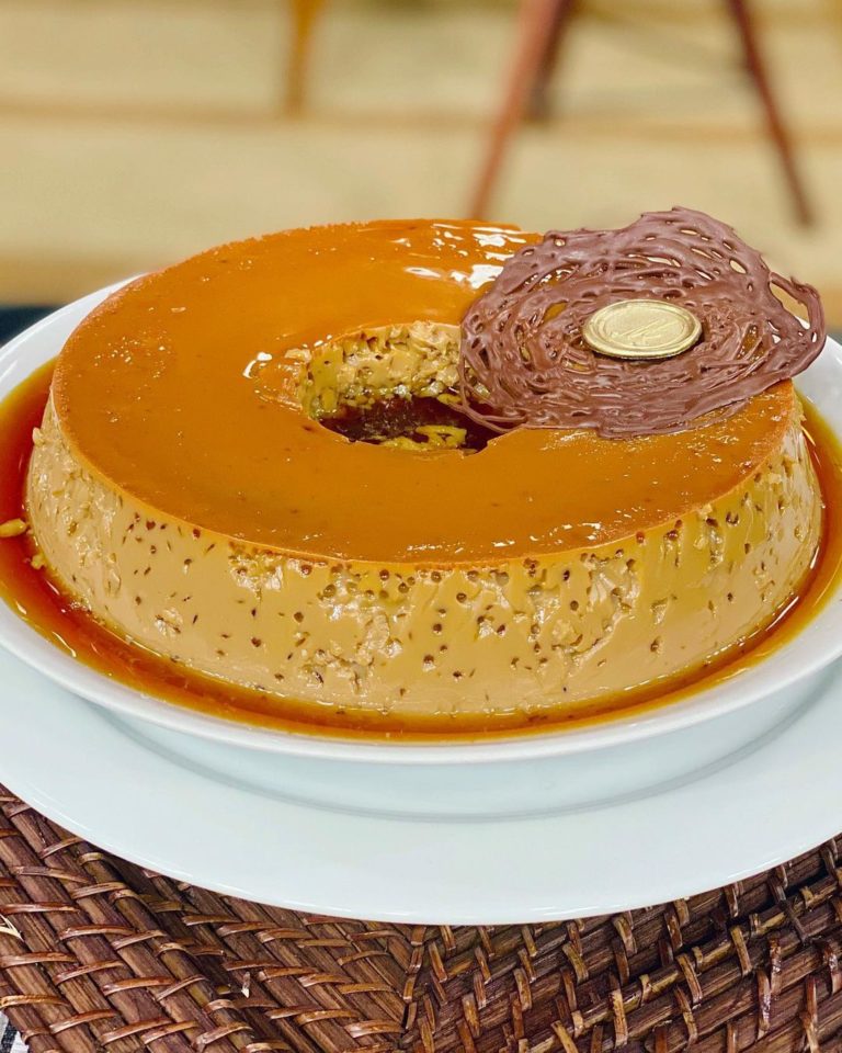 Pudim cremoso de café