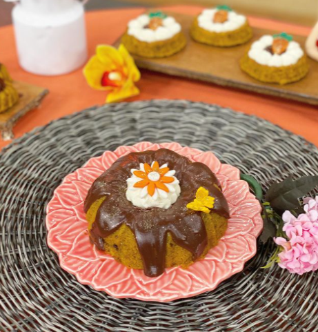 Bolo de cenoura rústico