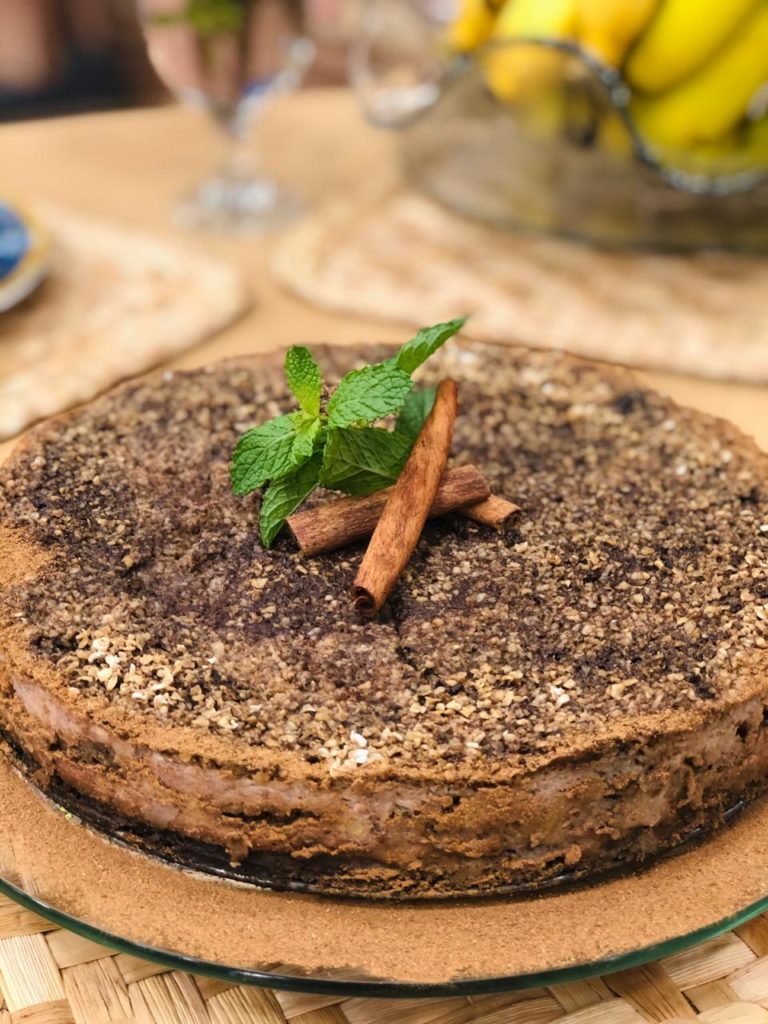 Pudim de banana saudável