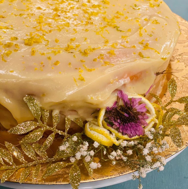 Bolo de laranja vulcão