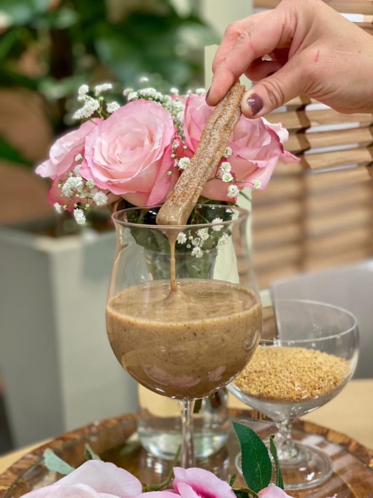 Churros saudáveis e doce de leite sem açúcar