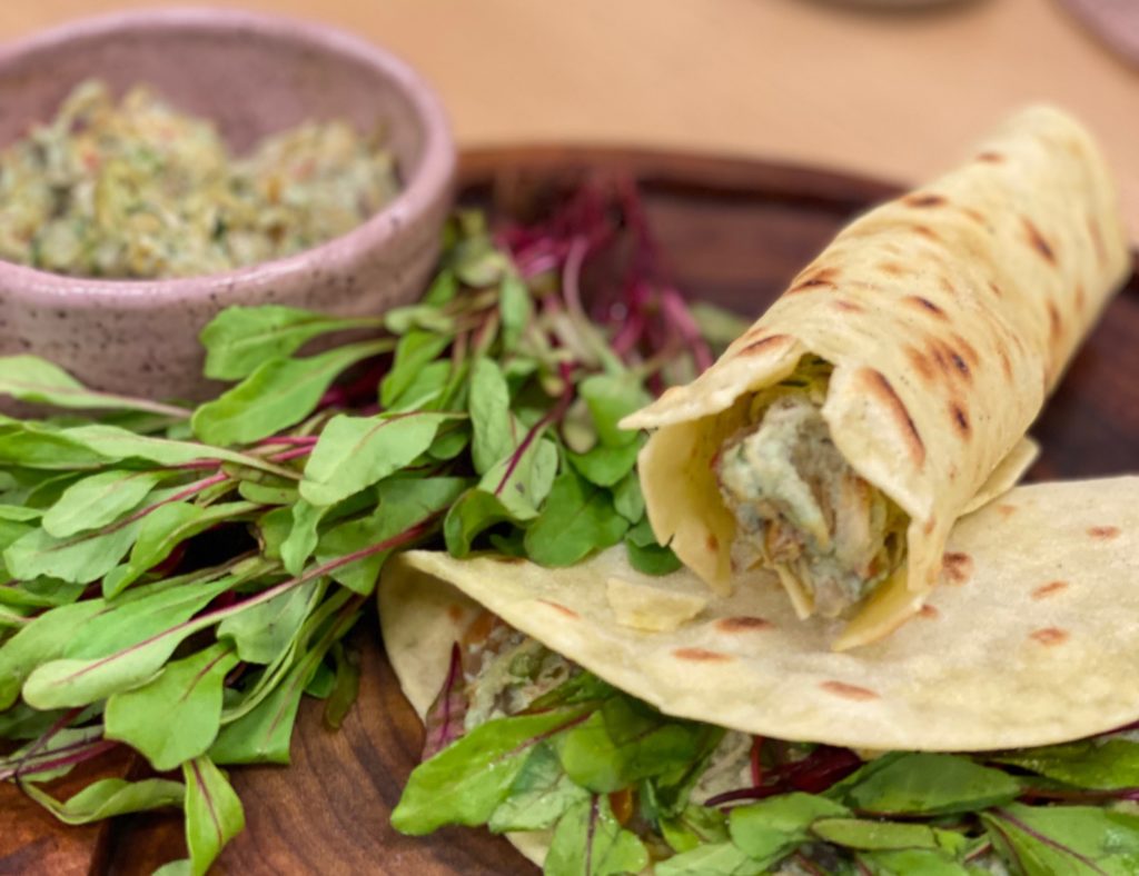 Wraps sem glúten com pasta de frango Receita TV Gazeta